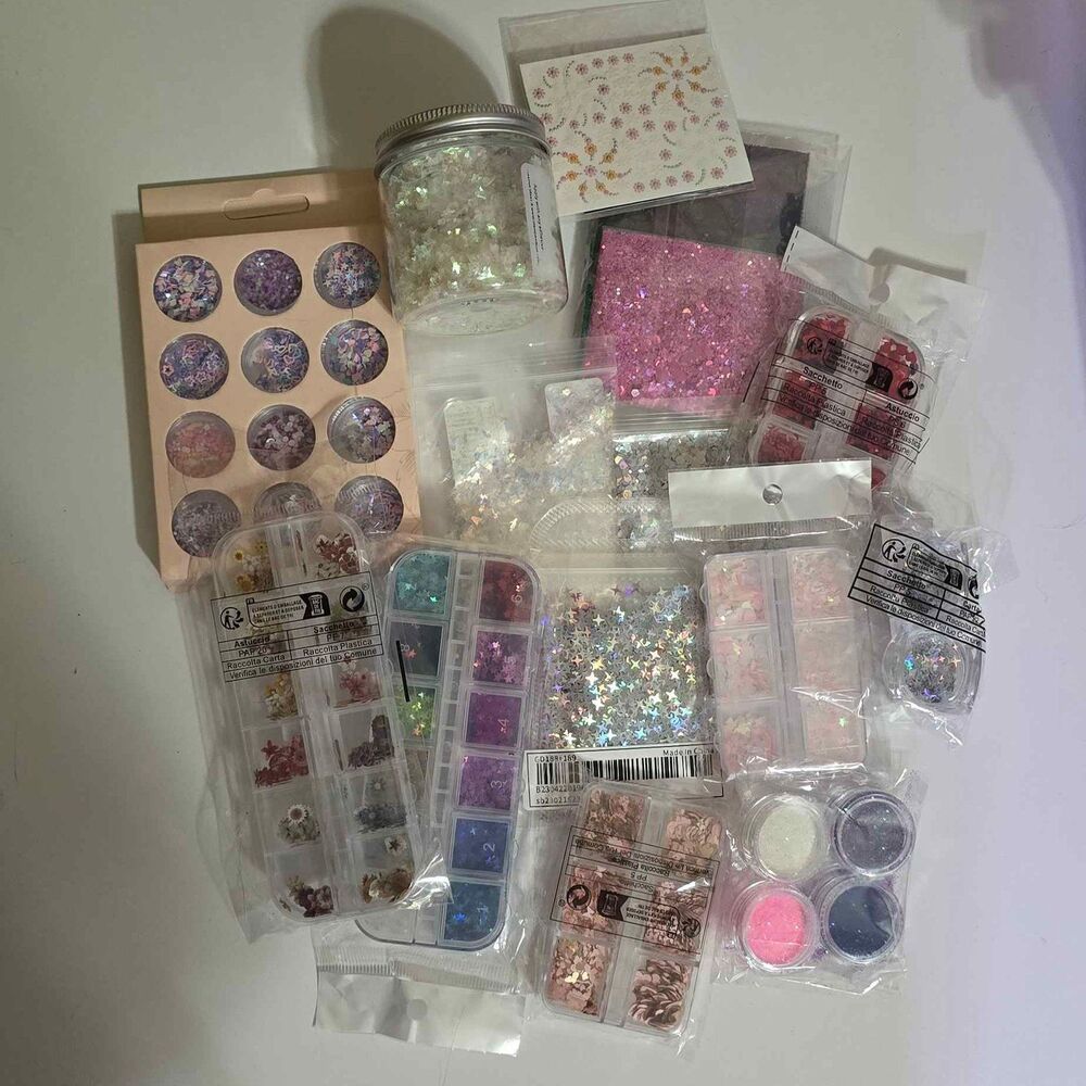 Lot Nail Art/Tumbler Glitter and Sequins